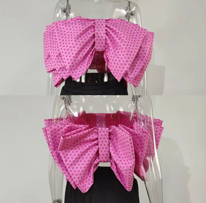 Bow present strapless top -Final sale-