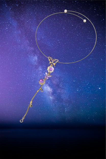 Butterfly choker necklace