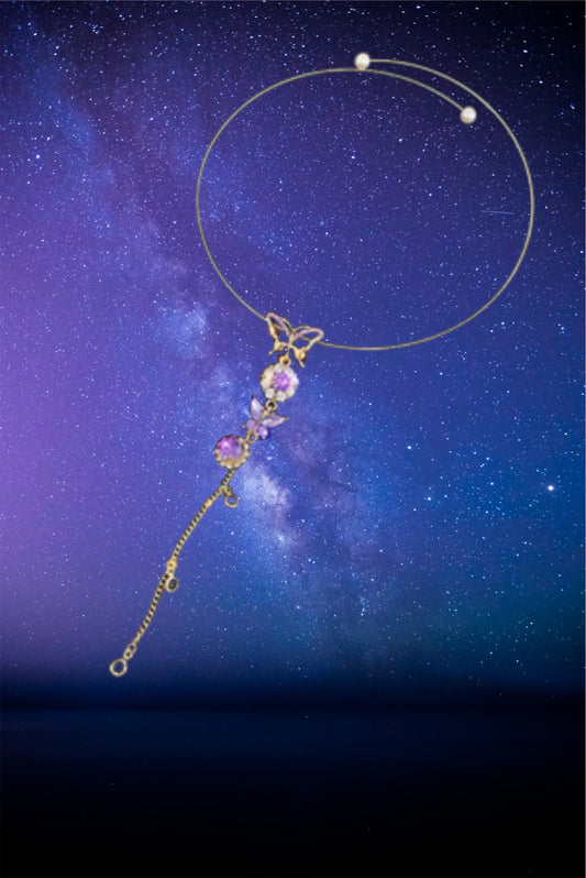 Butterfly choker necklace