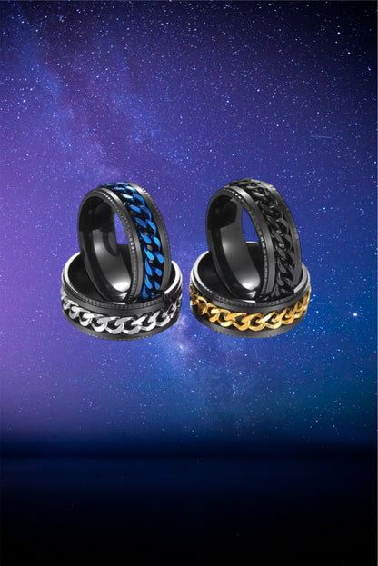 Men's stainless steel chain ring