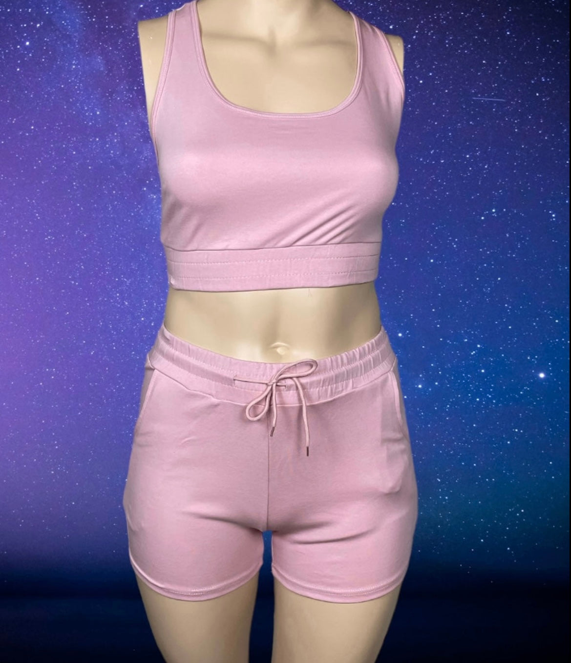 Two piece shorts jogger set