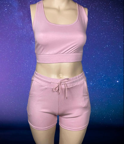 Two piece shorts jogger set