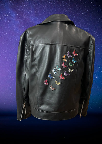 Upcycled soft leather jacket