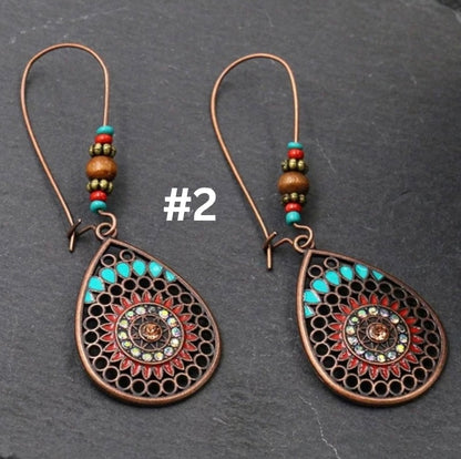 Bohemian drop earrings