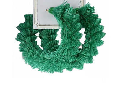 Tassel hoop earrings