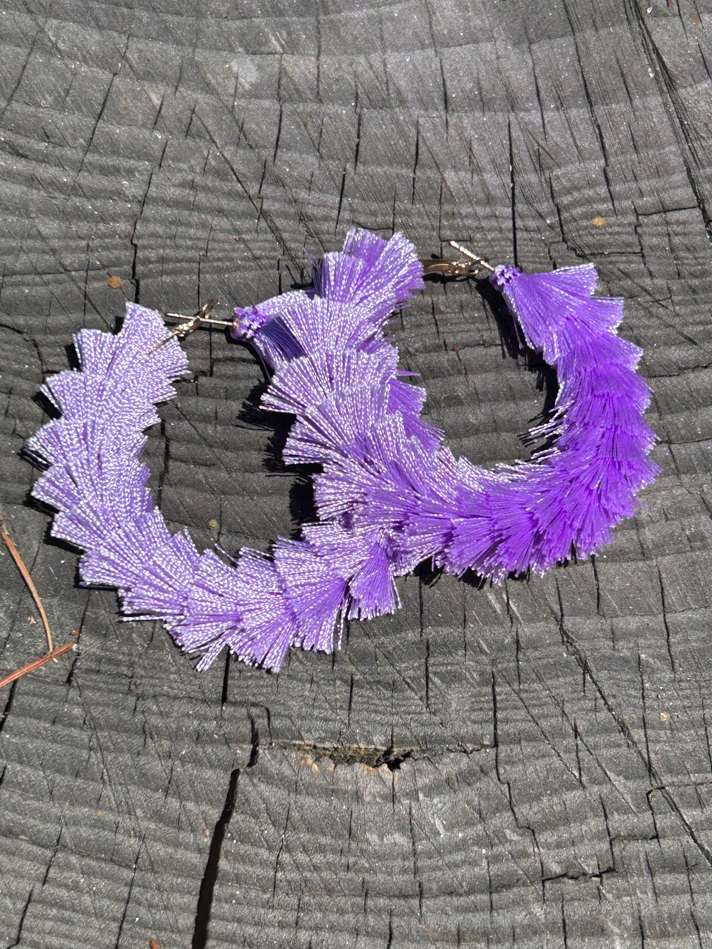 Tassel hoop earrings