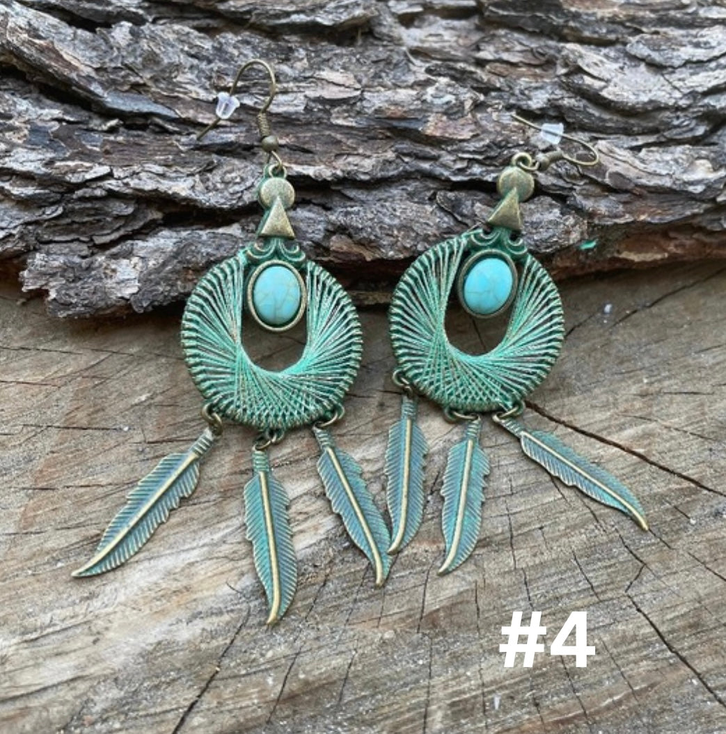 Bohemian drop earrings