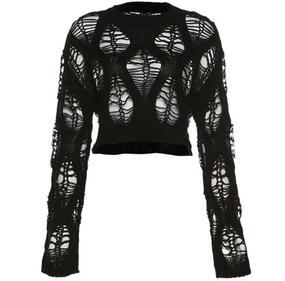 Goth distressed sweater