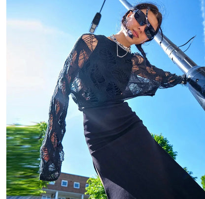 Goth distressed sweater