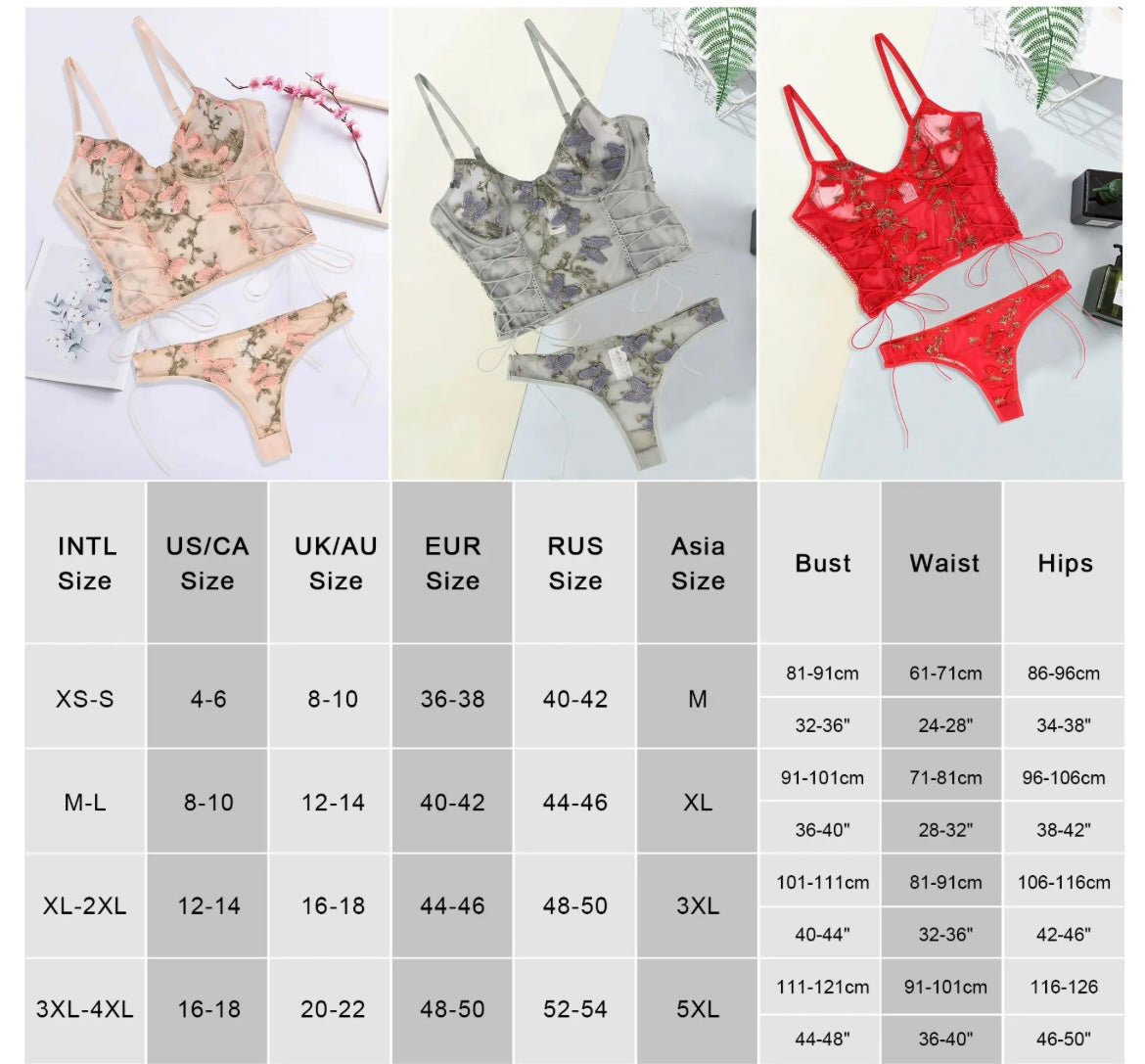 Floral bodysuit lingerie