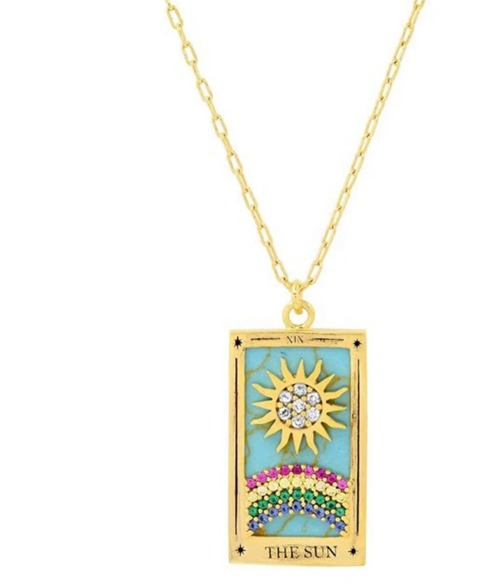 Tarot card necklace