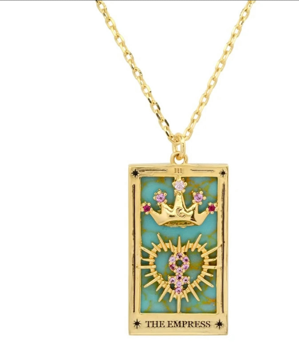 Tarot card necklace