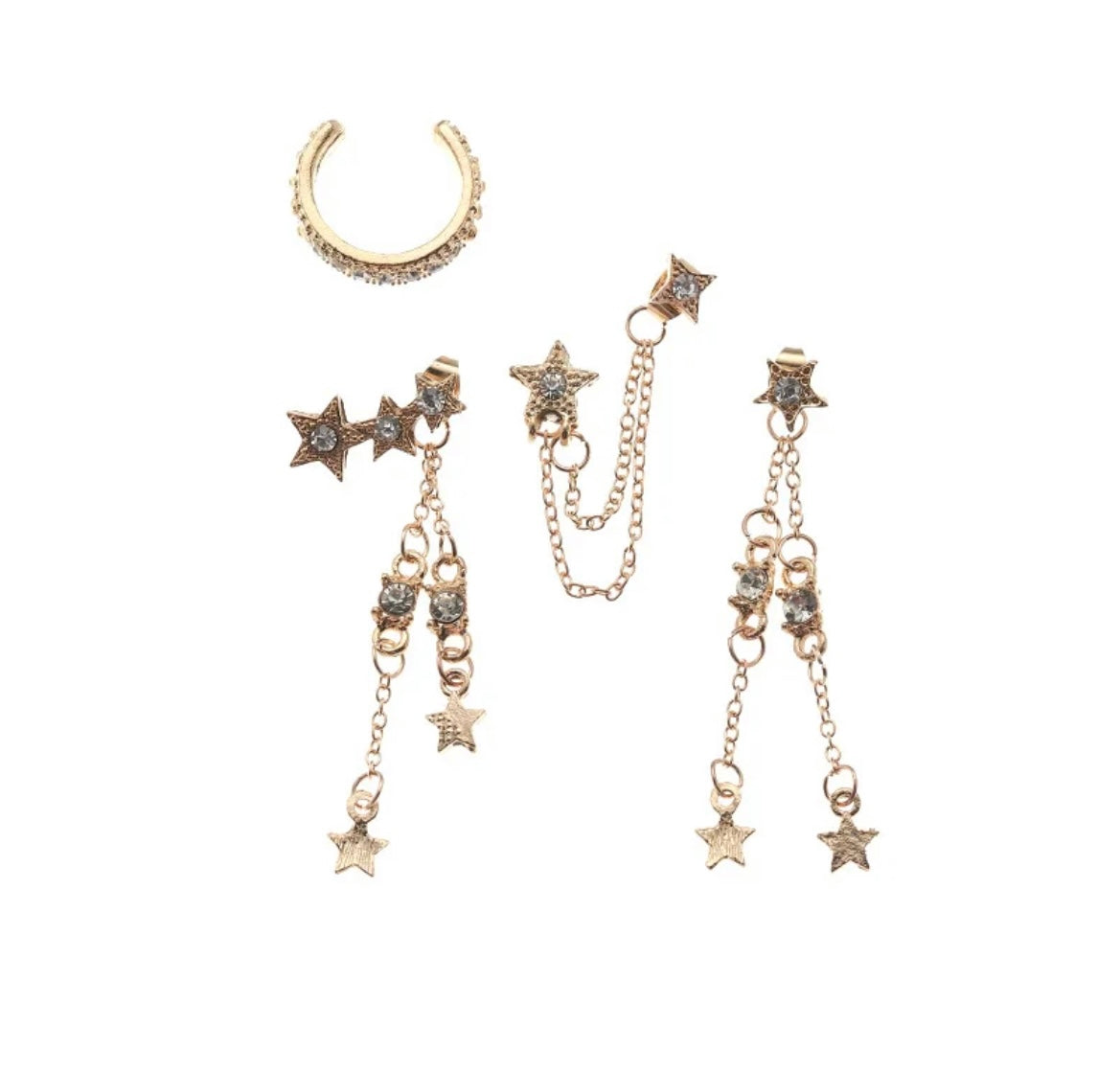 Star tassel earring set