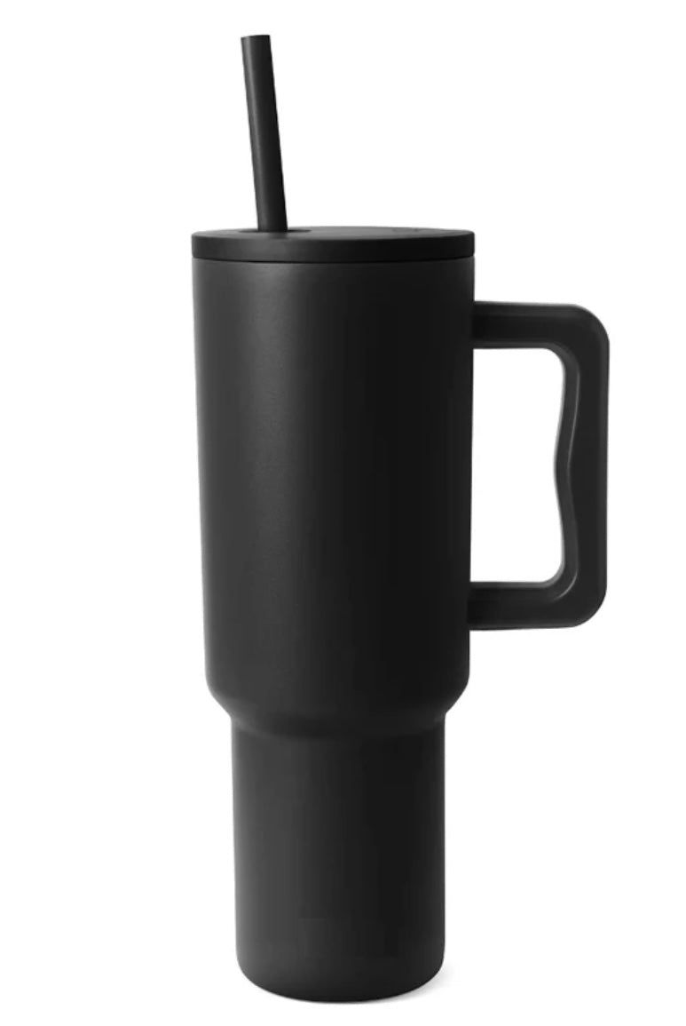 Vacuum 40 0z Tumbler with straw -FINAL SALE-