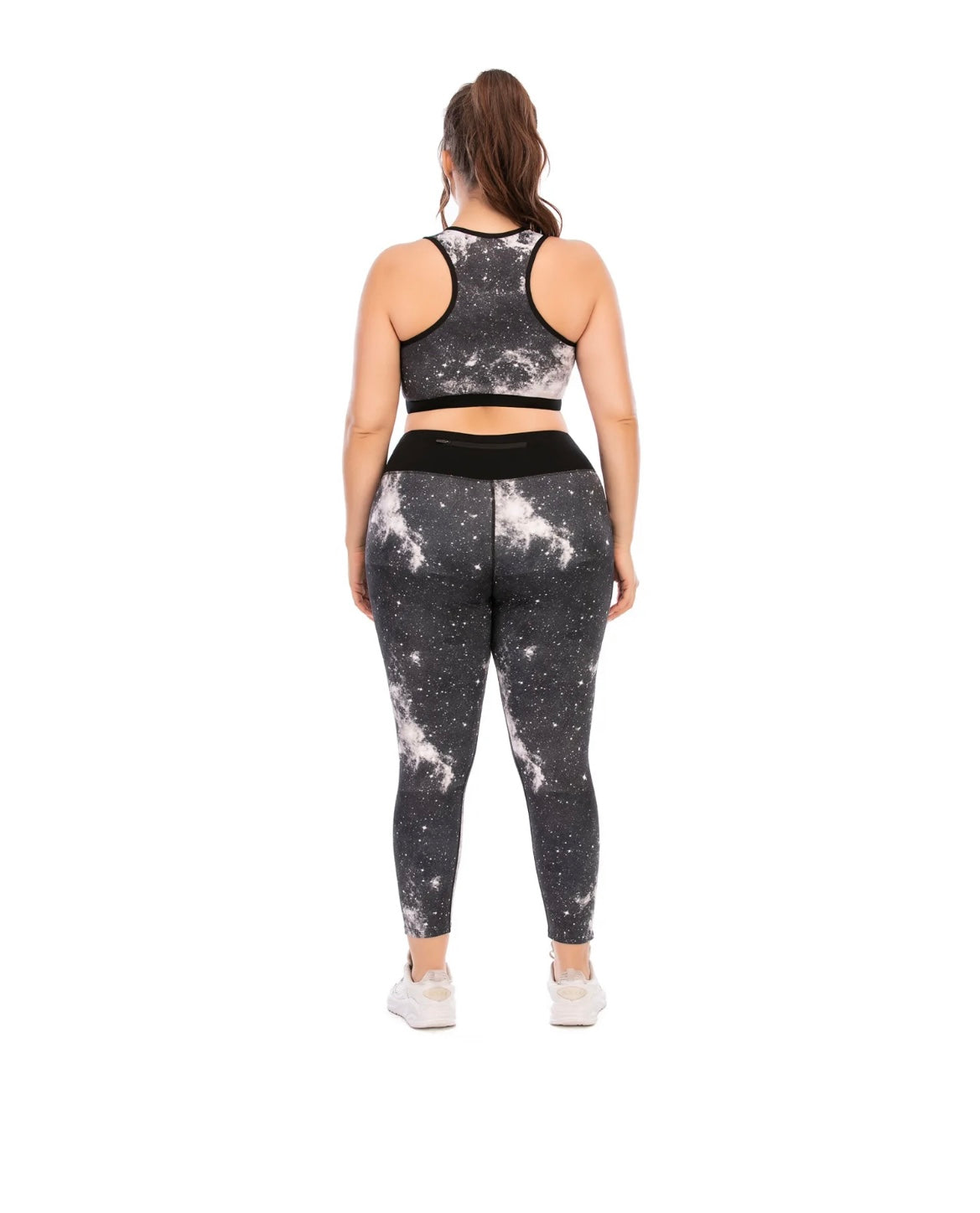 Plus size 2 piece galaxy activewear