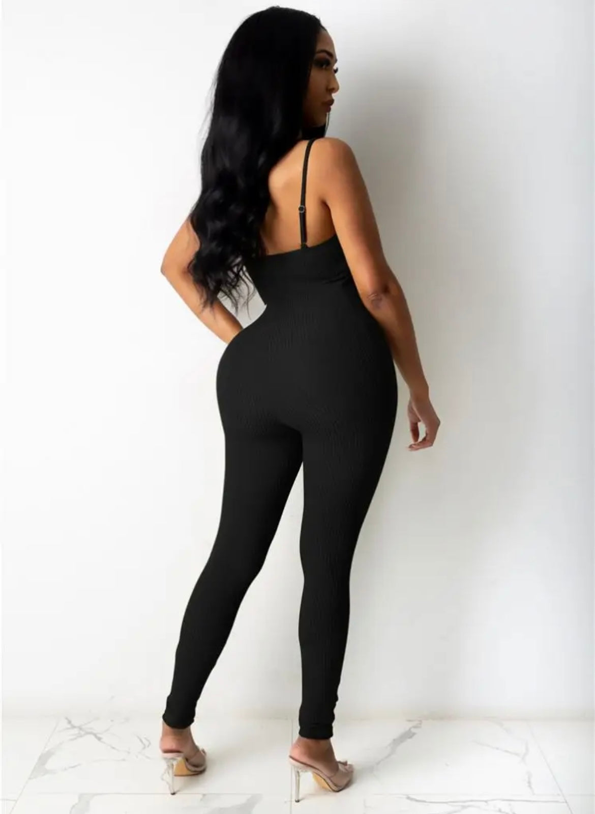 Corset style black jumpsuit