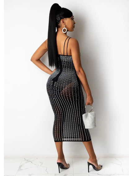 Rhinestone embellished dress