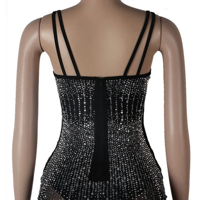 Rhinestone embellished dress