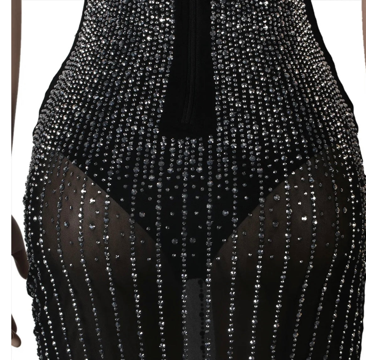 Rhinestone embellished dress