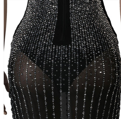 Rhinestone embellished dress