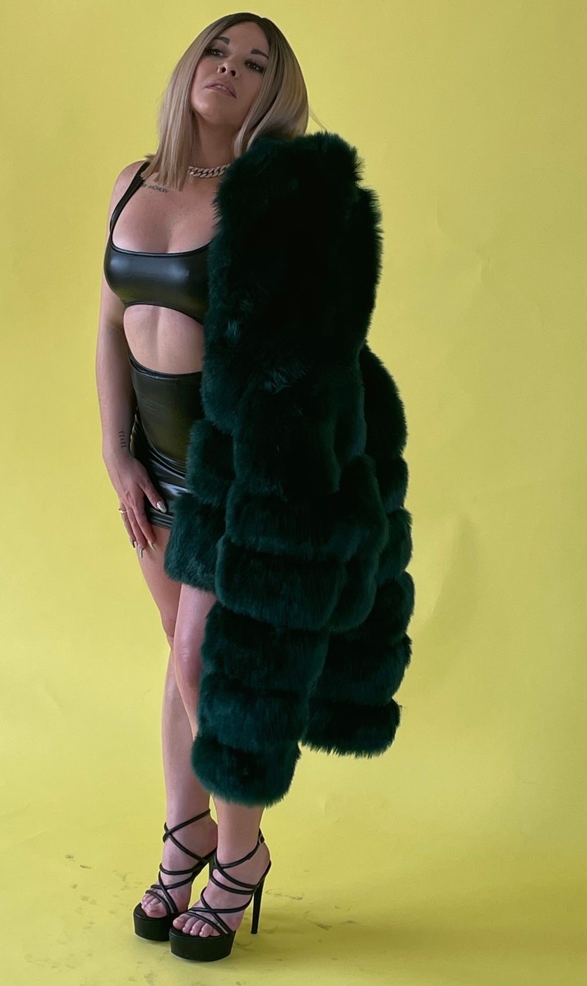 Luxurious faux fur jacket