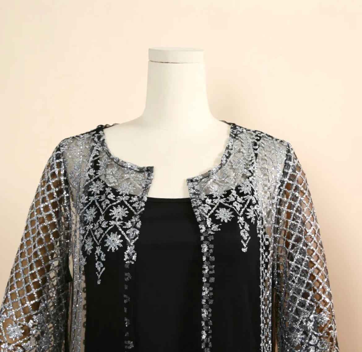 2 piece glitter dress