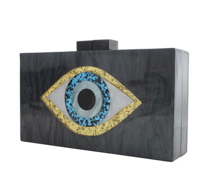 Evil eye acrylic purse