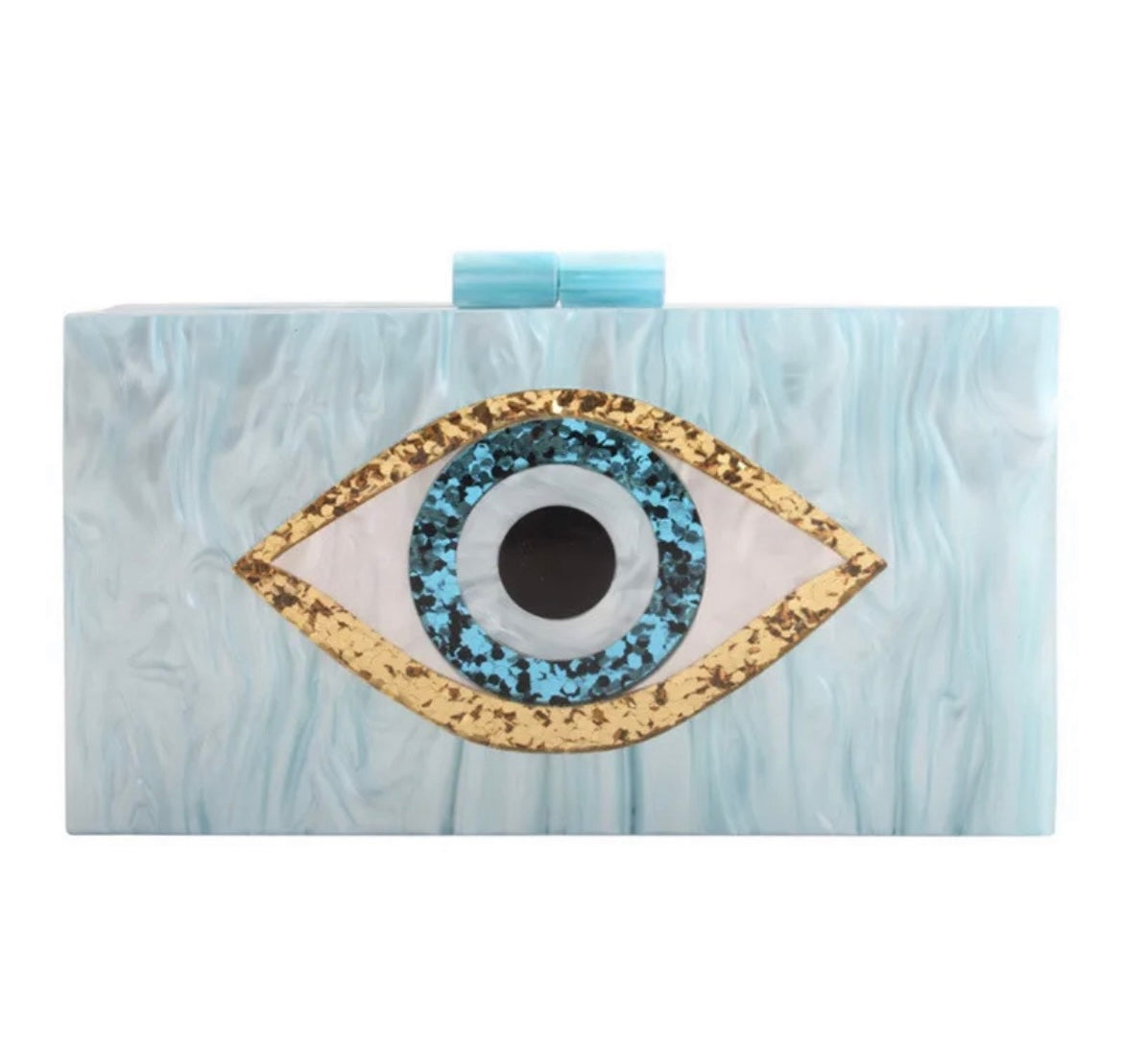 Evil eye acrylic purse