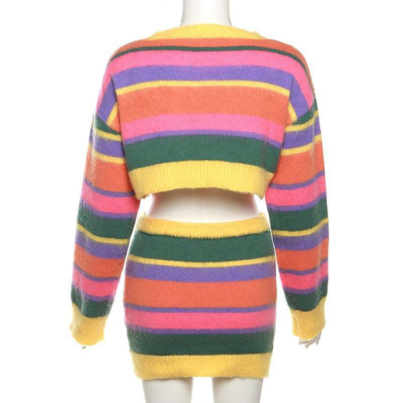 Colorful fuzzy 2 piece set