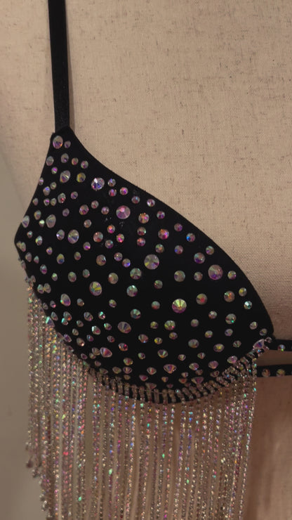 Upcycled rhinestone bra -Final sale-