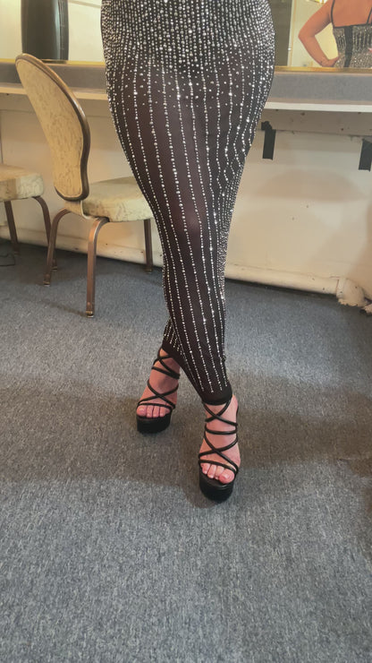 Rhinestone embellished dress