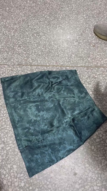 Jacquard Side Slit Zipper High Waist Mini Skirt