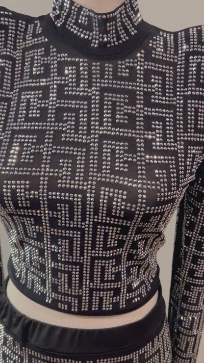 Rhinestone 2 piece set