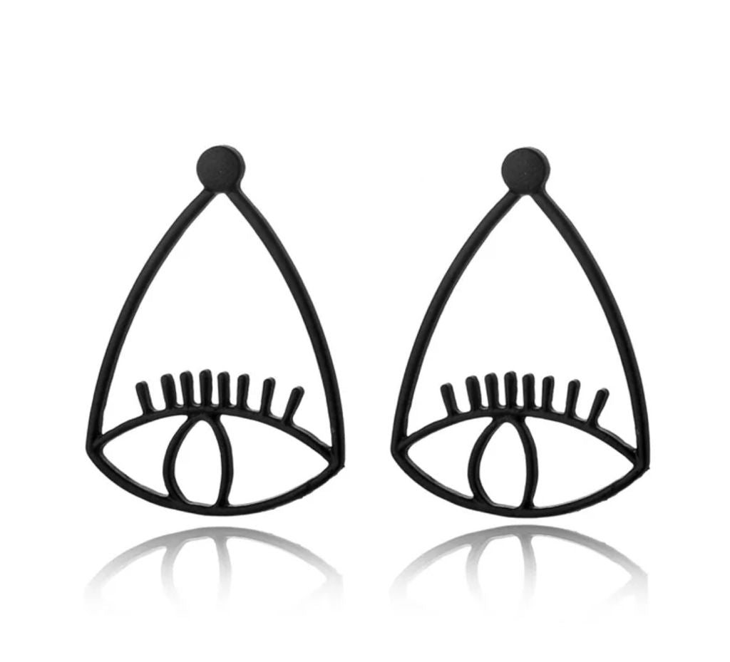 Evil eye earrings
