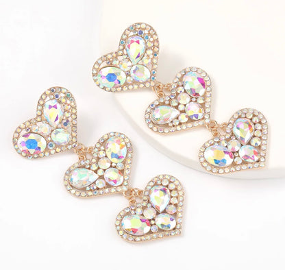 Dangle heart earrings