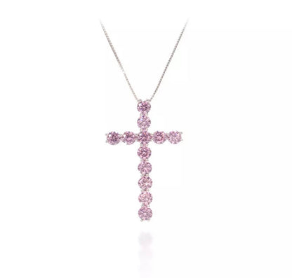 Rhinestone cross necklace