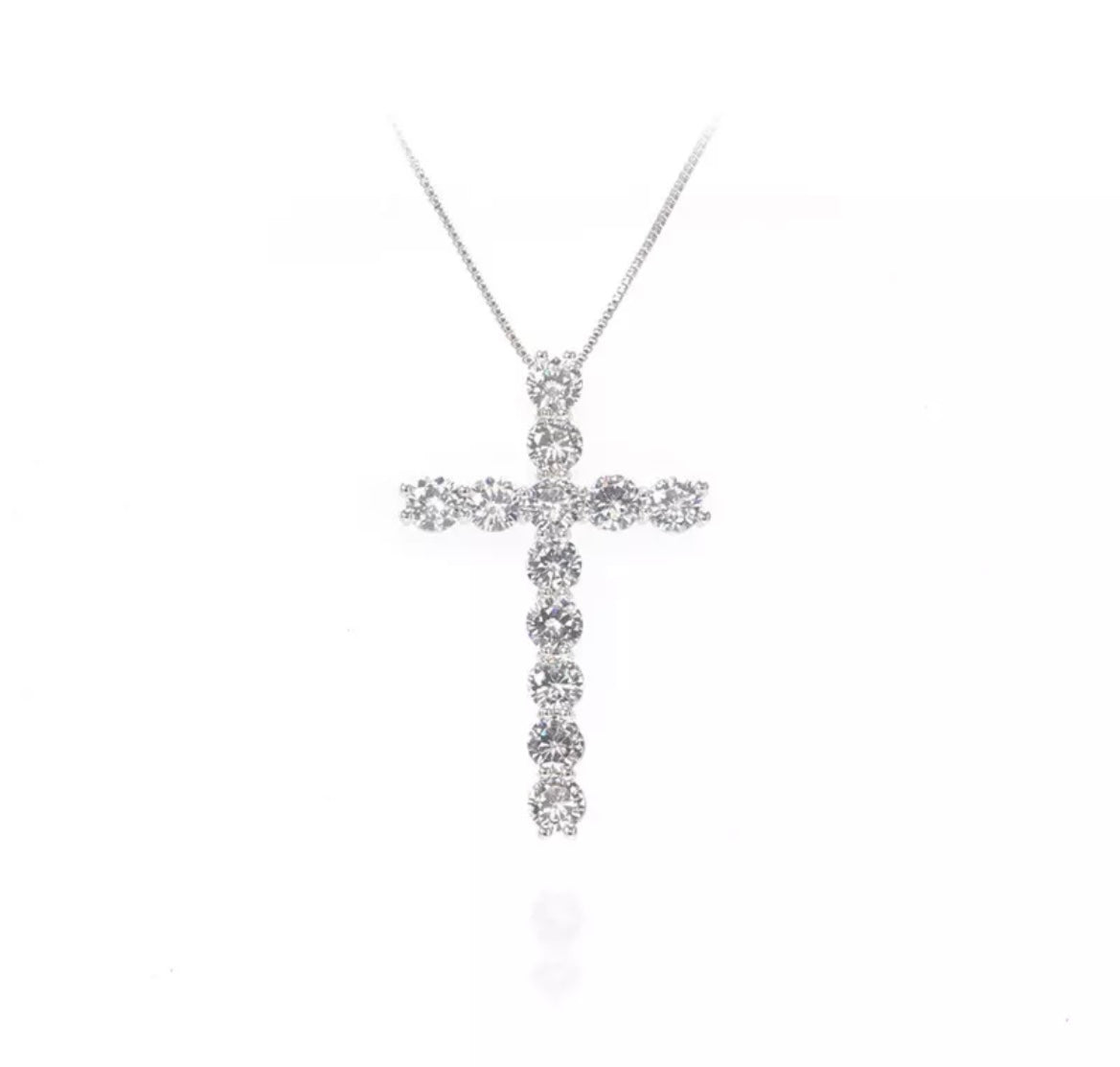 Rhinestone cross necklace