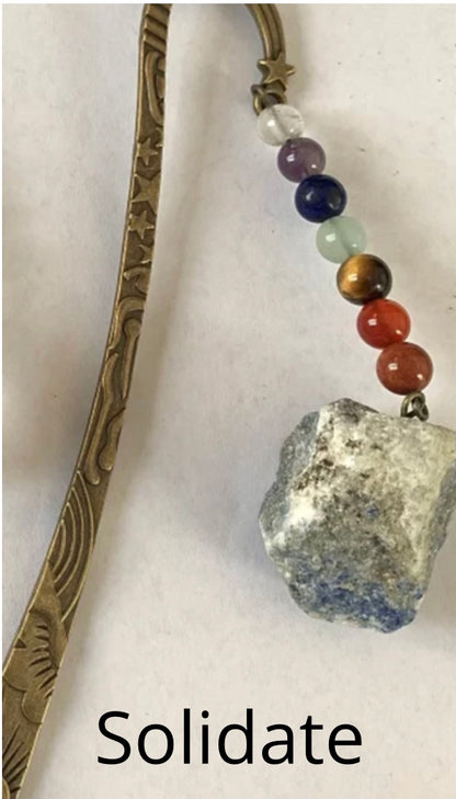 Natural crystal chakra bookmark