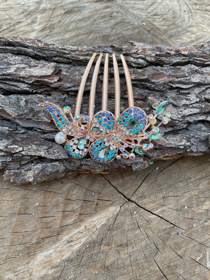 Rhinestone hair comb