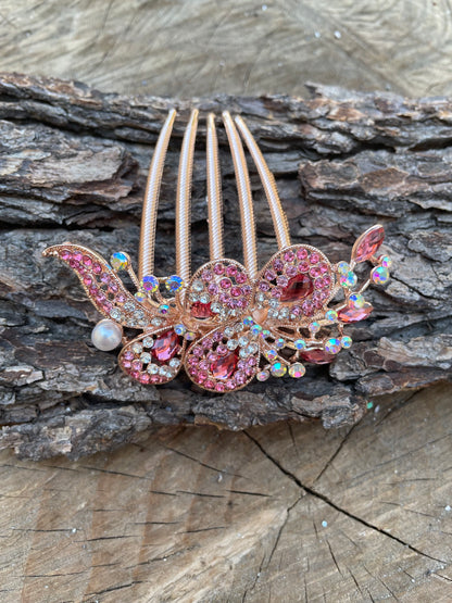 Rhinestone hair comb