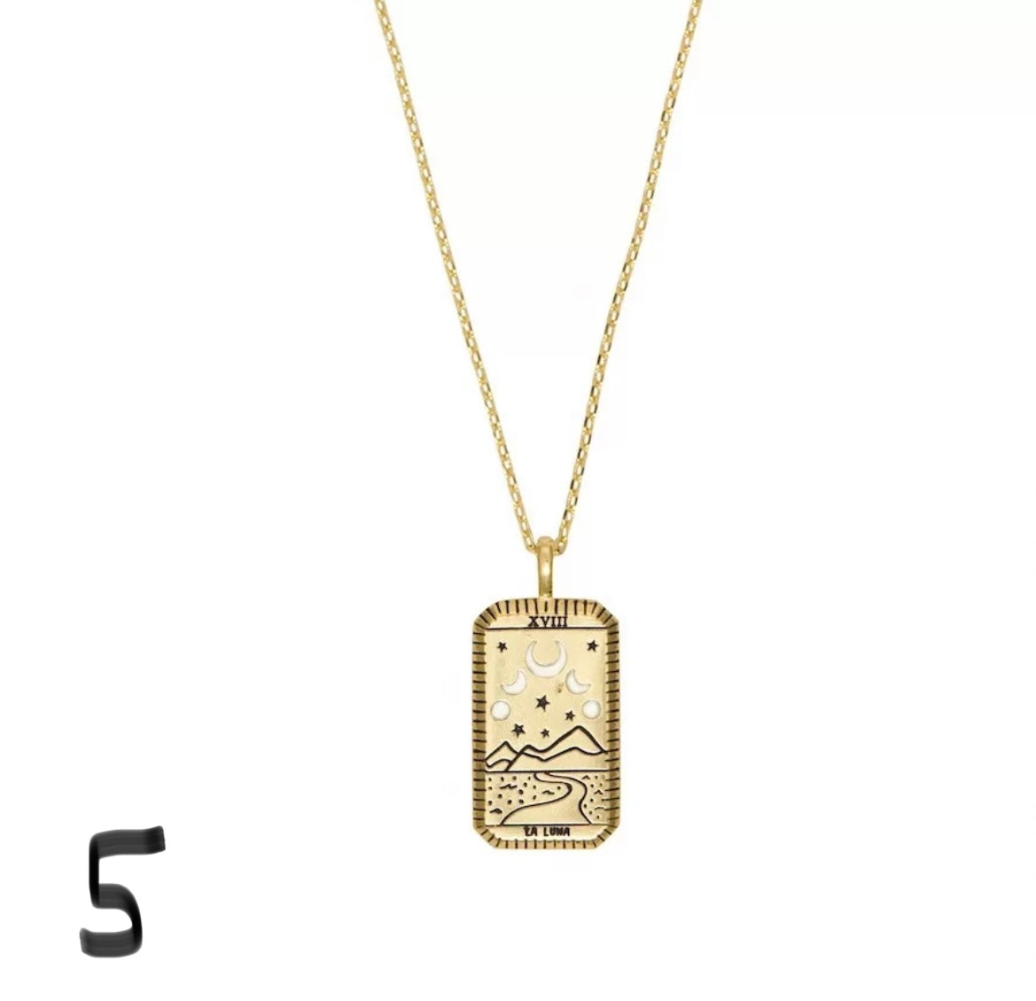Tarot necklaces gold plated