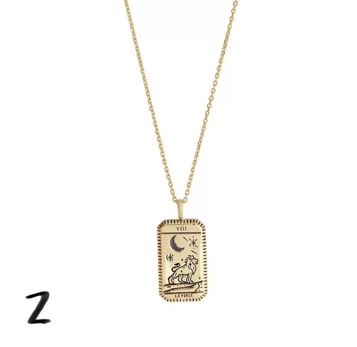 Tarot necklaces gold plated