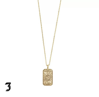 Tarot necklaces gold plated
