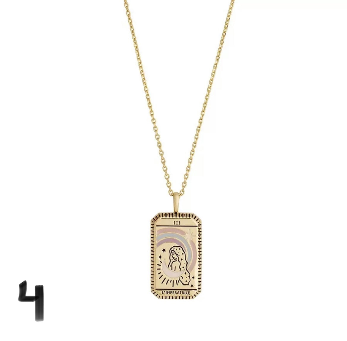 Tarot necklaces gold plated