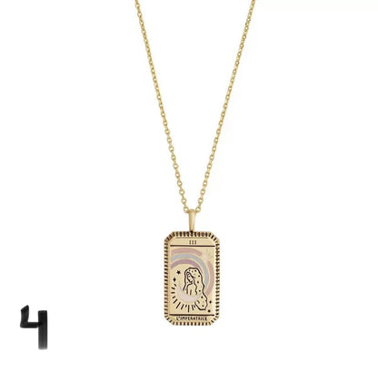 Tarot necklaces gold plated