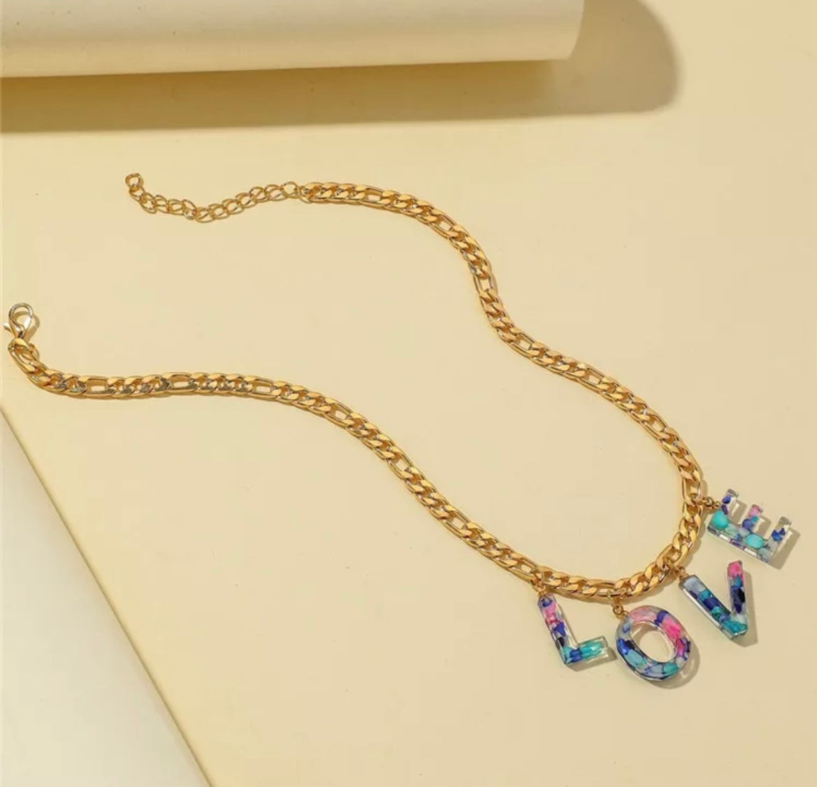 Acrylic love necklace