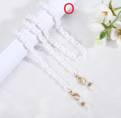 Acrylic eyeglass/mask chain