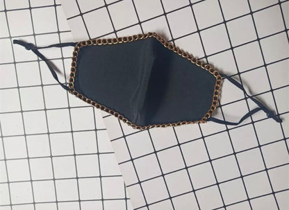 Black chain mask