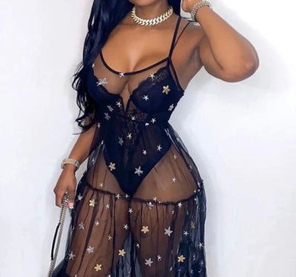 Long tulle star dress