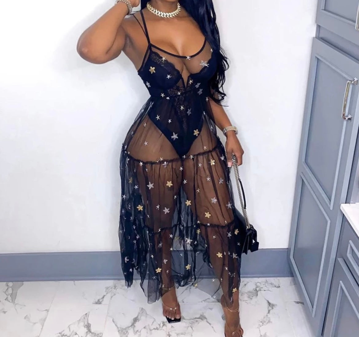 Long tulle star dress